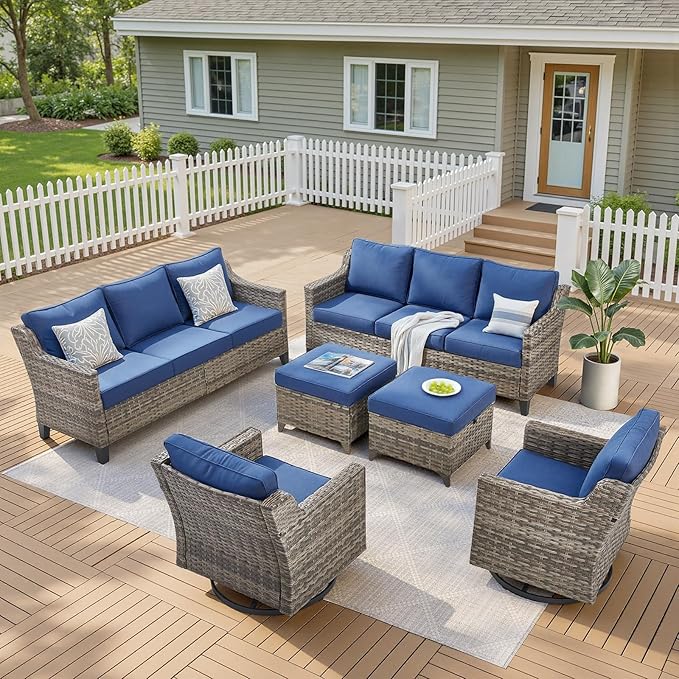 Outdoor Patio Furniture Set-6 Piece High Back Outdoor Furniture Set Sectional