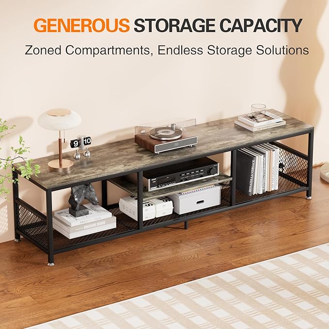 VECELO TV Stand with Power Outlets