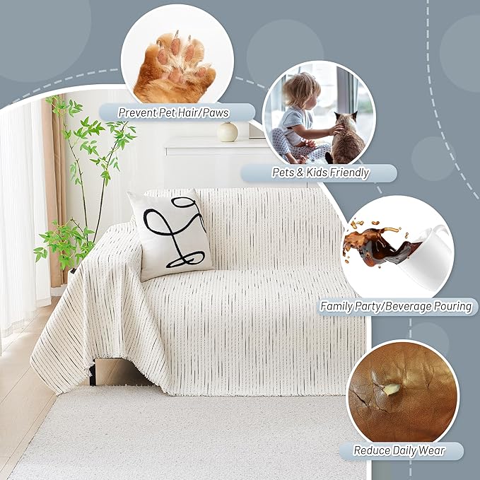 MYSKY HOME Couch Cover for Dogs, Sectional Couch Cover