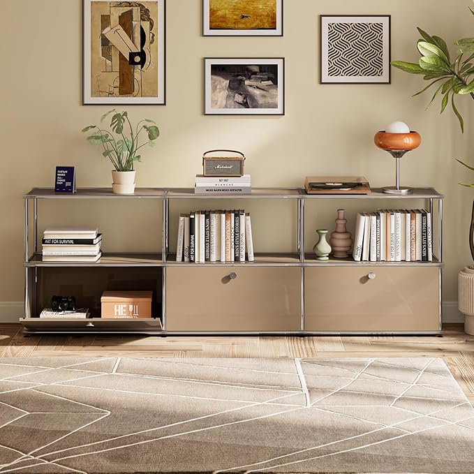 Modern Storage Cabinet Versatile Free-Standing Organizer