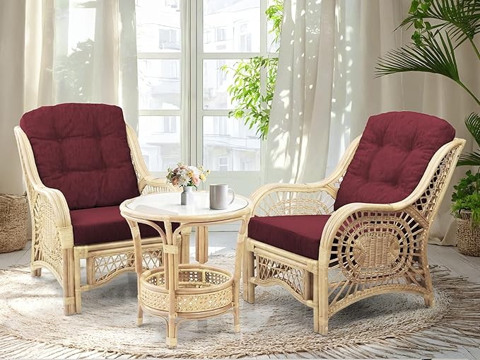 Malibu Lounge Living Accent Armchair Natural Rattan Wicker Handmade Design