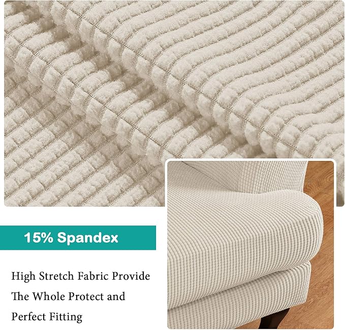 Turquoize Wingback Chair Covers 2 Piece Wing Chair Slipcover Stretch Slipcovers