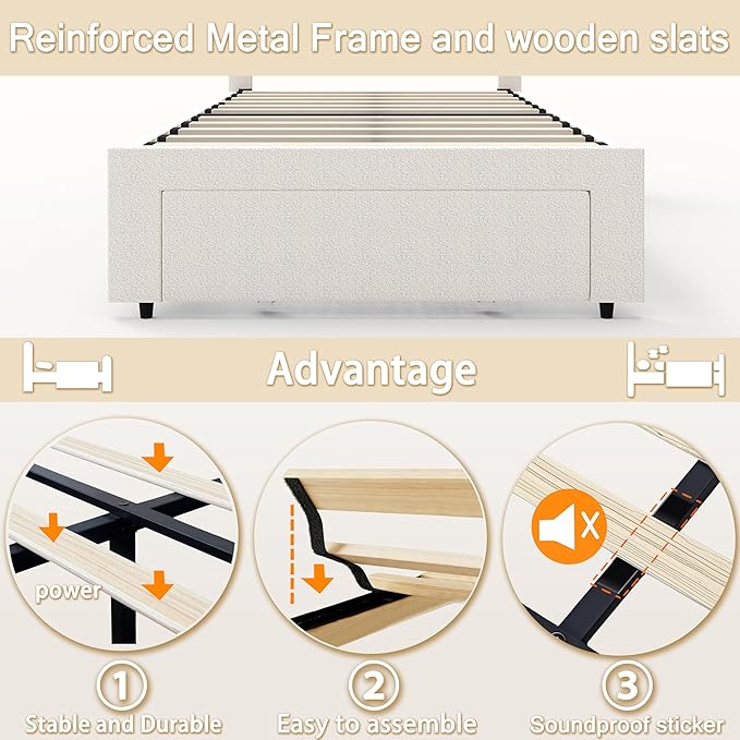 Twin Multifunctional Upholstered Bed，Children’s Bed