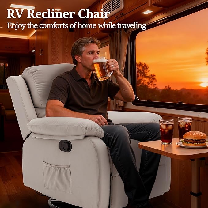 Korser Recliner Chair, 360 Swivel Rocker Chair