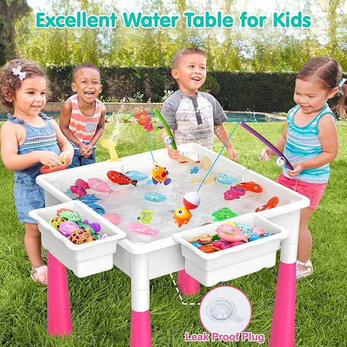 arscniek Toddlers Activity Table 7 in 1 Kids Activity Tables and Chairs Set