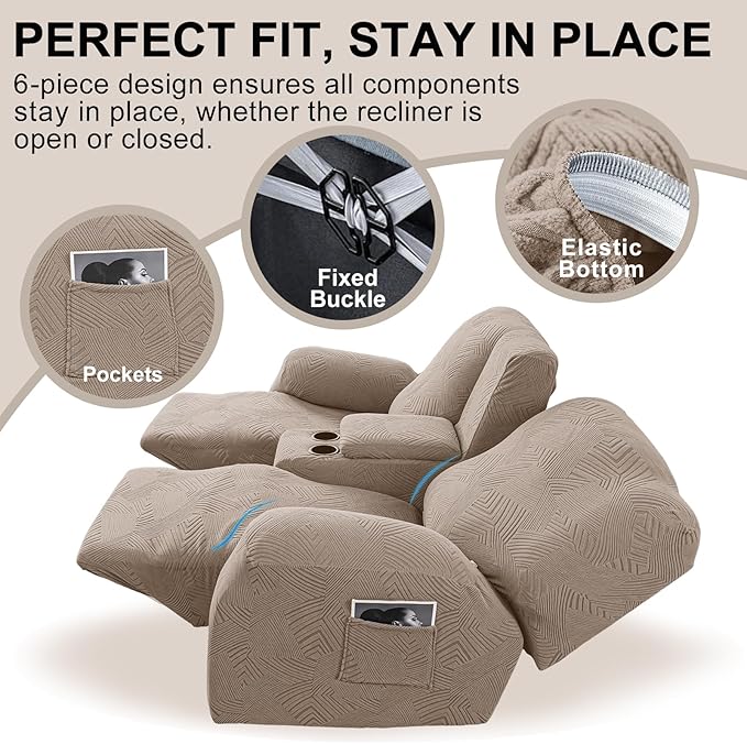 6-Piece Recliner Loveseat Covers