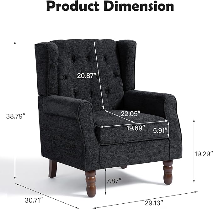Mid-Century Modern Wingback Chair