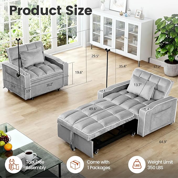 Sleeper Chair, Pull Out Chair Sleeper