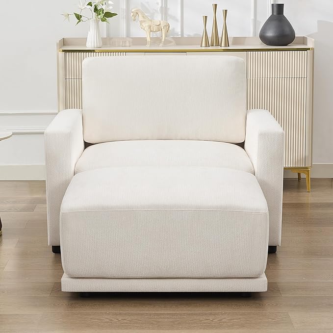 44.2" Chenille Oversized Chair