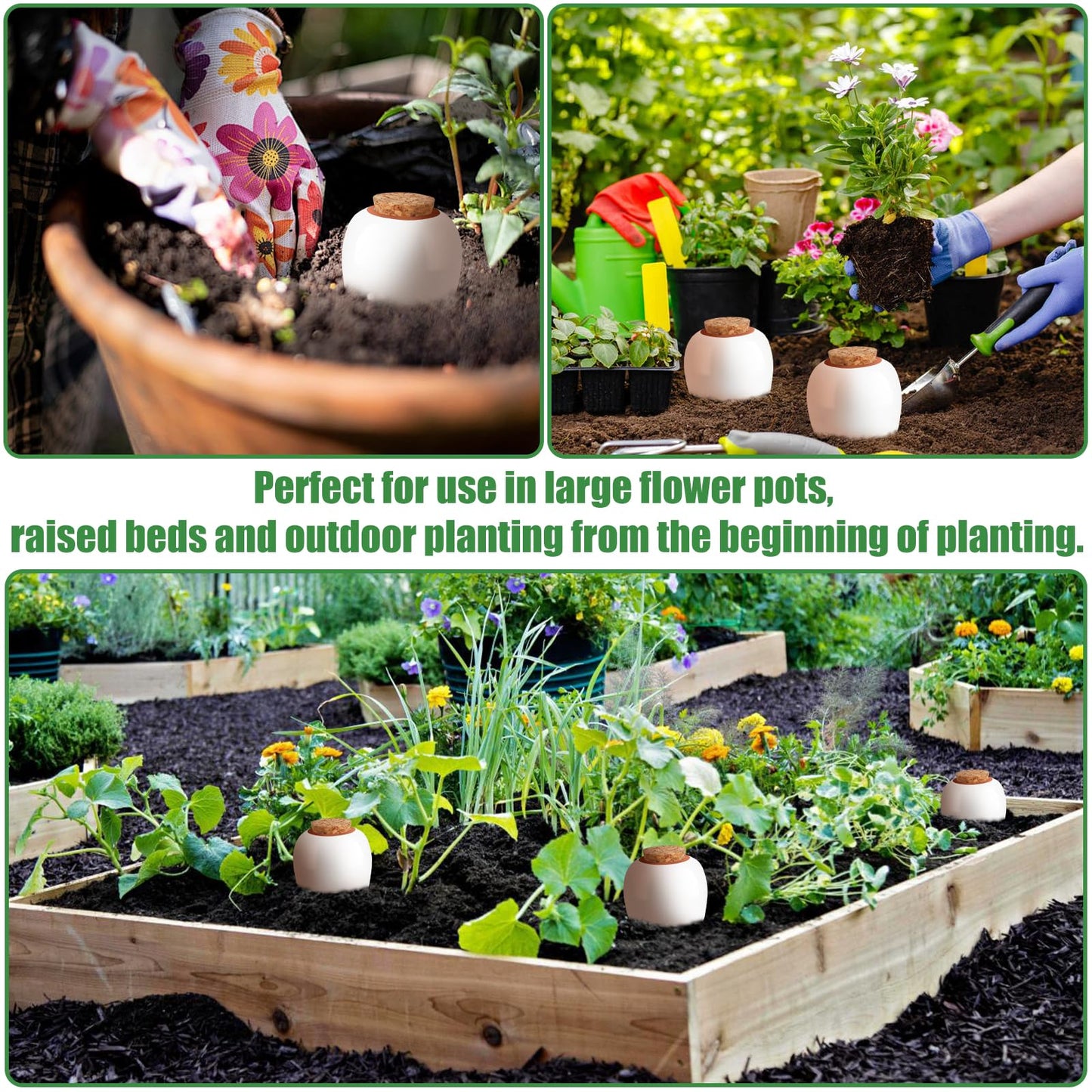 Terracotta Watering Spikes, 4 Pack Ollas Self Watering Globes, Slow Release Self Watering Planter Insert, Plant Watering Globes for Indoor and Outdoor Plants
