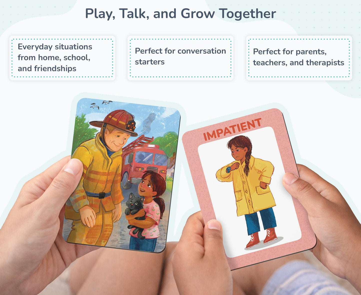 Emotionarium 80-Card Emotion & Feelings Game for Kids Ages 3-10 – Scientist-Designed – Emotional Intelligence, Social Skills, Empathy & Self-Regulation – Conversation Cards (40 Emotions + 40 Scenes)