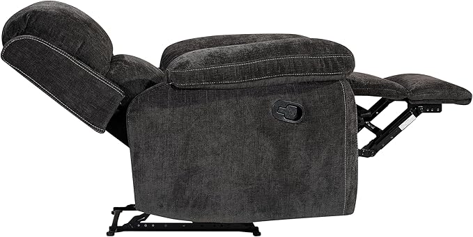 Betsy Furniture Modern Fabric Recliner Sofa Set, Loveseat w/Console, Recliner