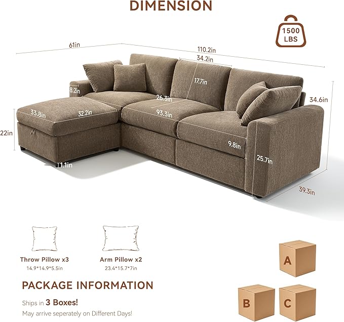 Ihanherry Cloud Sectional Couches