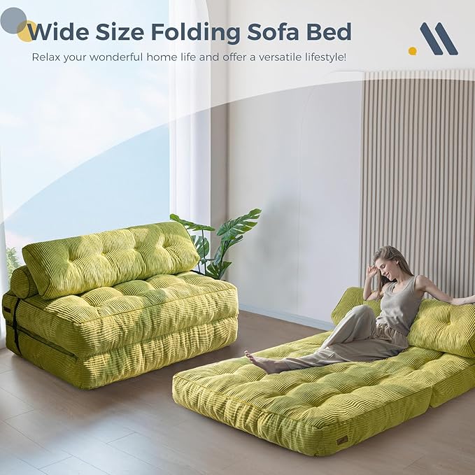 MAXYOYO Folding Sofa Bed, Convertible Sleeper Chair