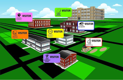 The Spoiled Office Custom Printed Visitor Sign in Book for School with 3" X 2" Peel Off Destination Carbonless Sheet w/500 Badges - Spiral Bound Log Book, Made in USA - Non-Expiring, Green with Logo