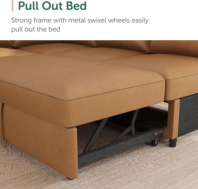 HONBAY Sleeper Sectional Couch