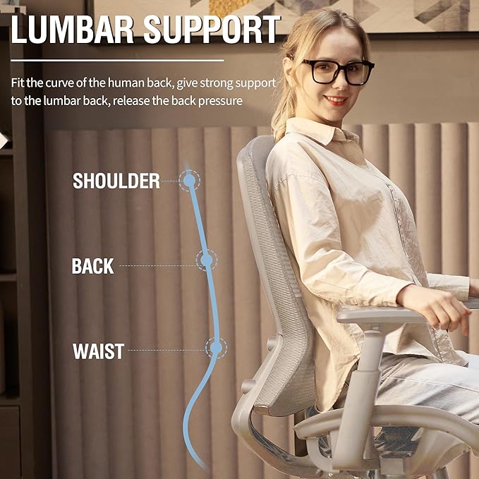 ELABEST Mesh Office Chair, Ergonomic Computer Desk Chair, Sturdy Task Chair-