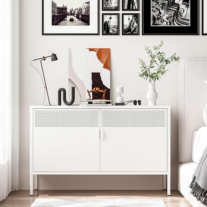 Washsemba 2 Door Storage Sideboard, Metal Storage Cabinet