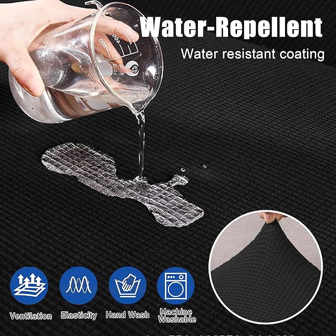 Water Repellent L Shaped Couch Covers 3 Pieces Sofa Seat Cushion Slipcovers