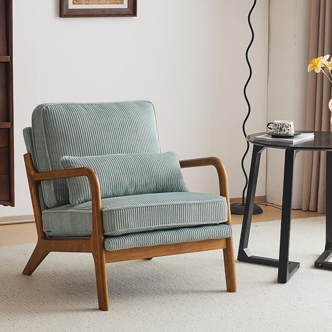 Karl home Mid-Century Modern Accent Chair, Living Room Chairs
