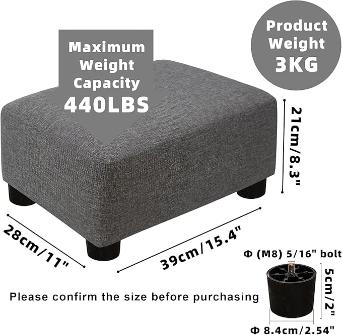CAROLMADE Small Foot Stool Ottoman Footstool