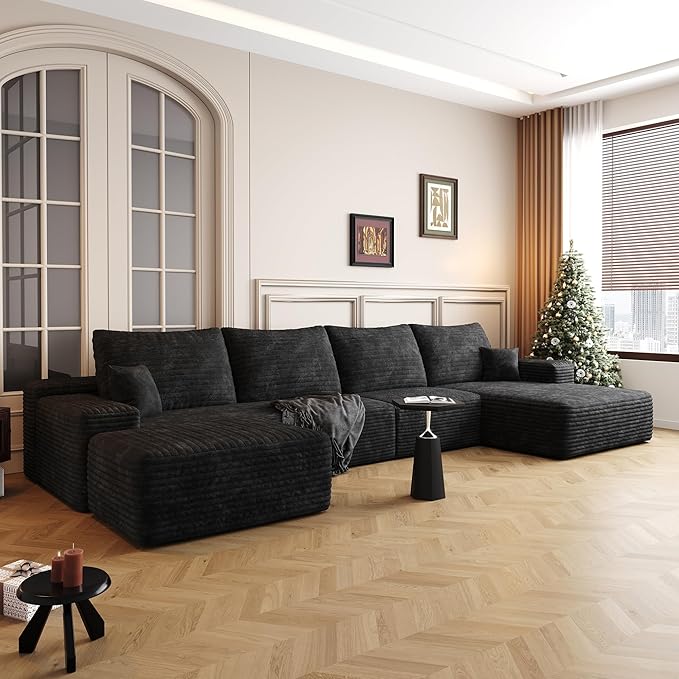 136" Sectional Couches for Living Room Cloud Couch Sofa