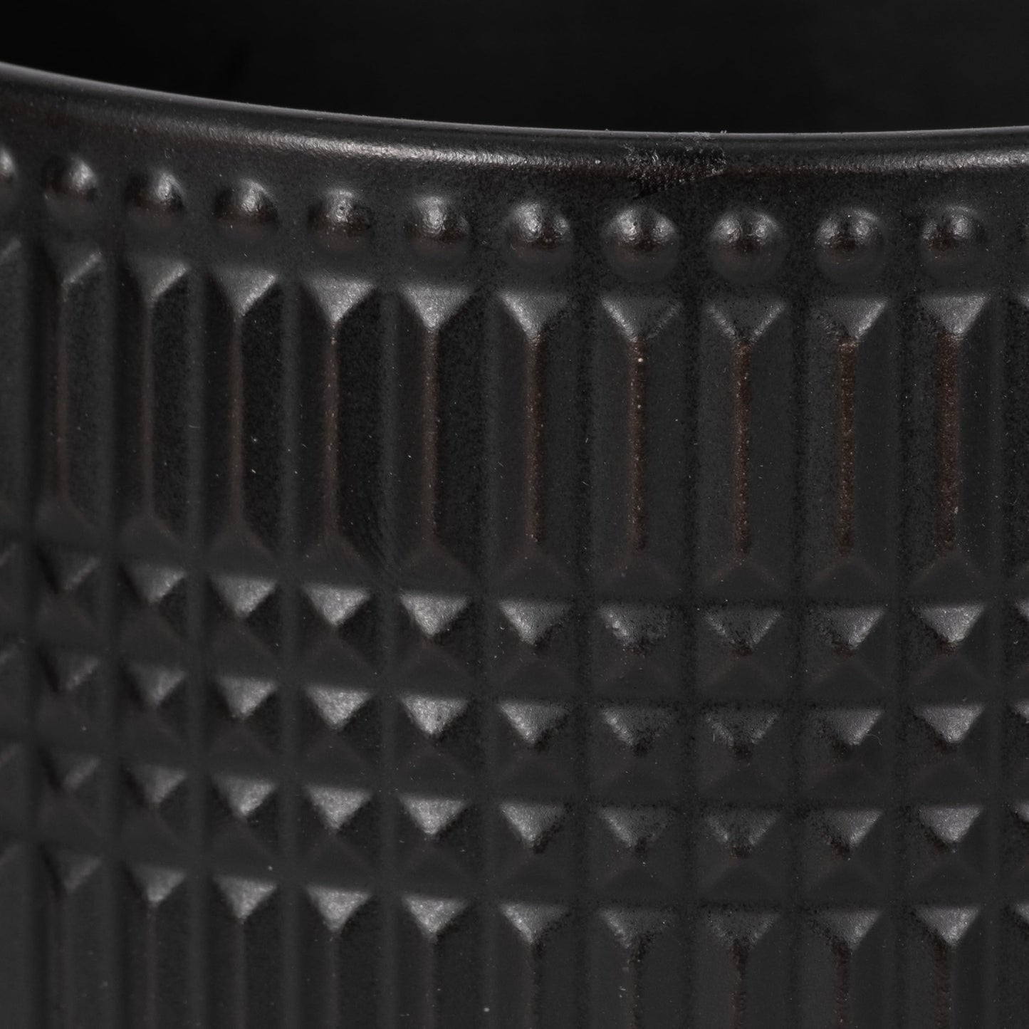 Ceramic Planter With Bamboo Stand – Plant Stand Indoor For Tabletop Display, Living Room, Bedroom, Or Office Shelf, Modern Black Planter Home Decor Accent – 5.5", Black