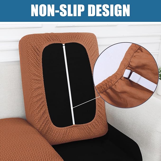 Smiry Waterproof Couch Cushion Covers, Stretch Jacquard Thick Sofa Cushion