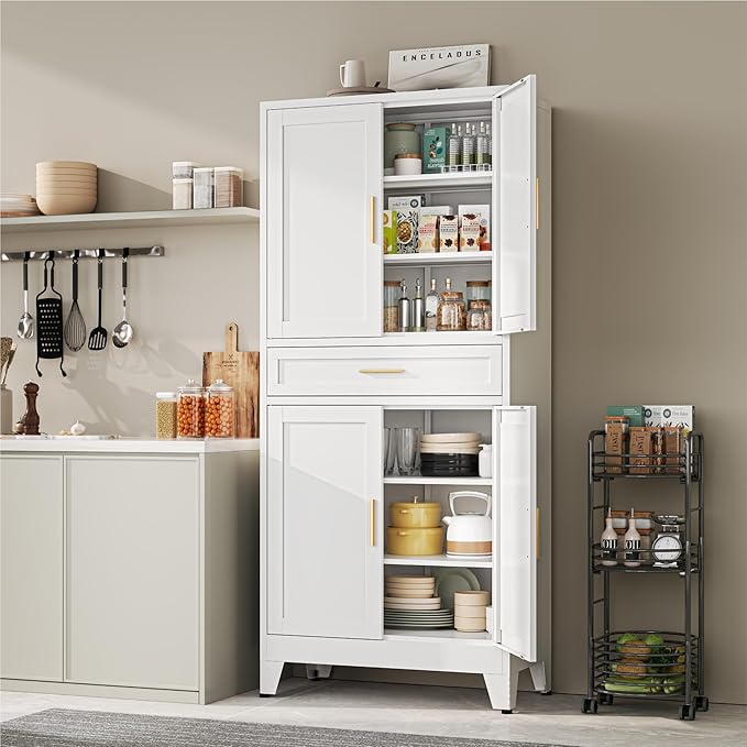 YAUWOH 71''Tall Kitchen Pantry Cabinet