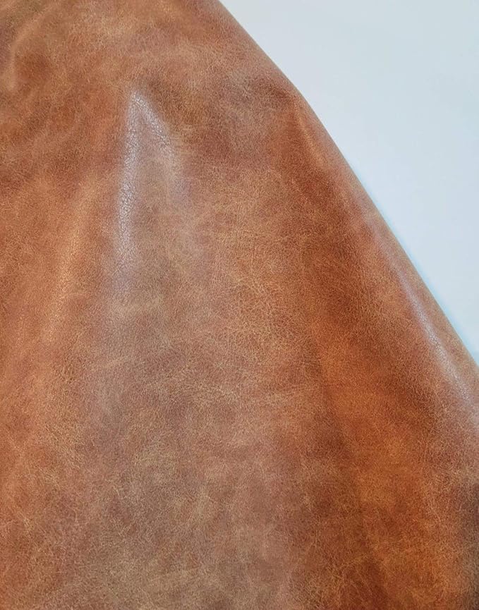 Blonde Distressed Soft Faux Leather Fabric PU Leather by The Yard Synthetic