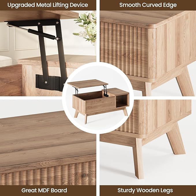 Wood Lift Top Coffee Table
