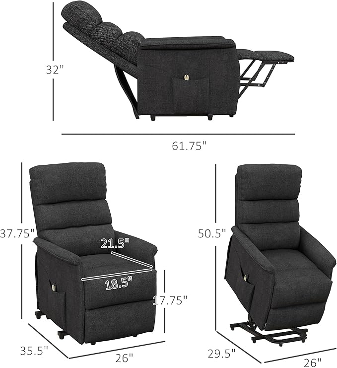 HOMCOM Power Lift Recliner Chair