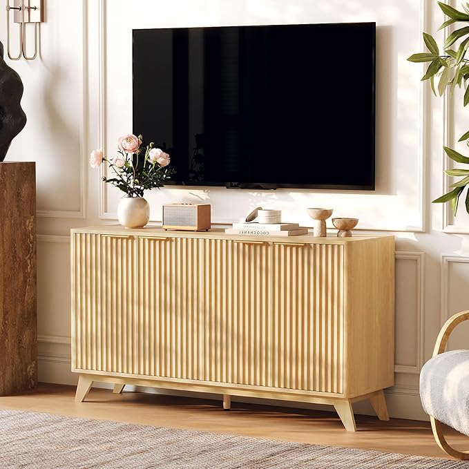 VINGLI Modern TV Stands for 65 inch tvs, Mid Century TV Stand