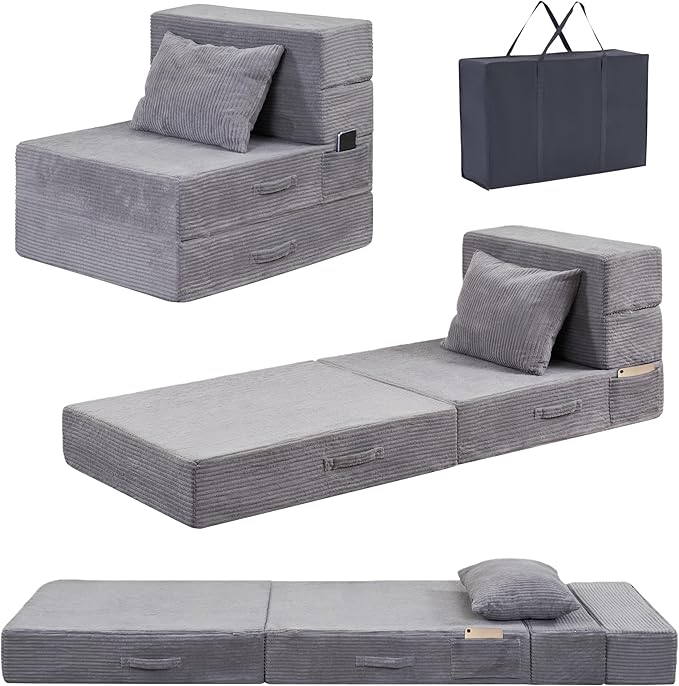 Folding Sofa Bed, 4 in 1 Convertible Sleeper Chair