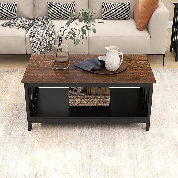 ChooChoo Farmhouse Coffee Table, 40 Inch