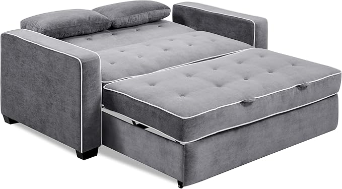 Serta Ainsley 72.6" Convertible Sleeper Sofa, Queen Size, Dreamcoil Comfort