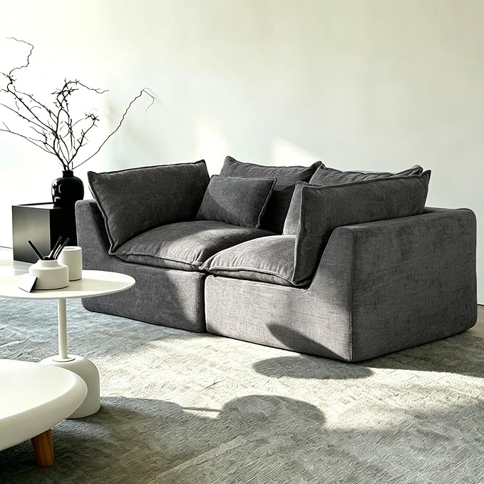 Boneless Loveseat Couch Sectional Cloud Couch Oversized Modular Sectional Sofa