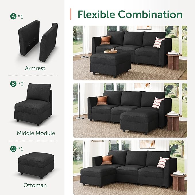 HONBAY Modular Sectional Sofa