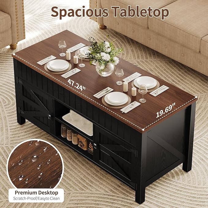 47.3" Lift Top Coffee Table