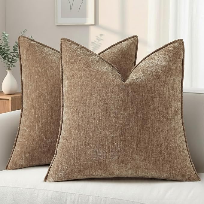 decorUhome Summer Couch Euro Sham Throw Pillow Covers 26x26 Set of 2,