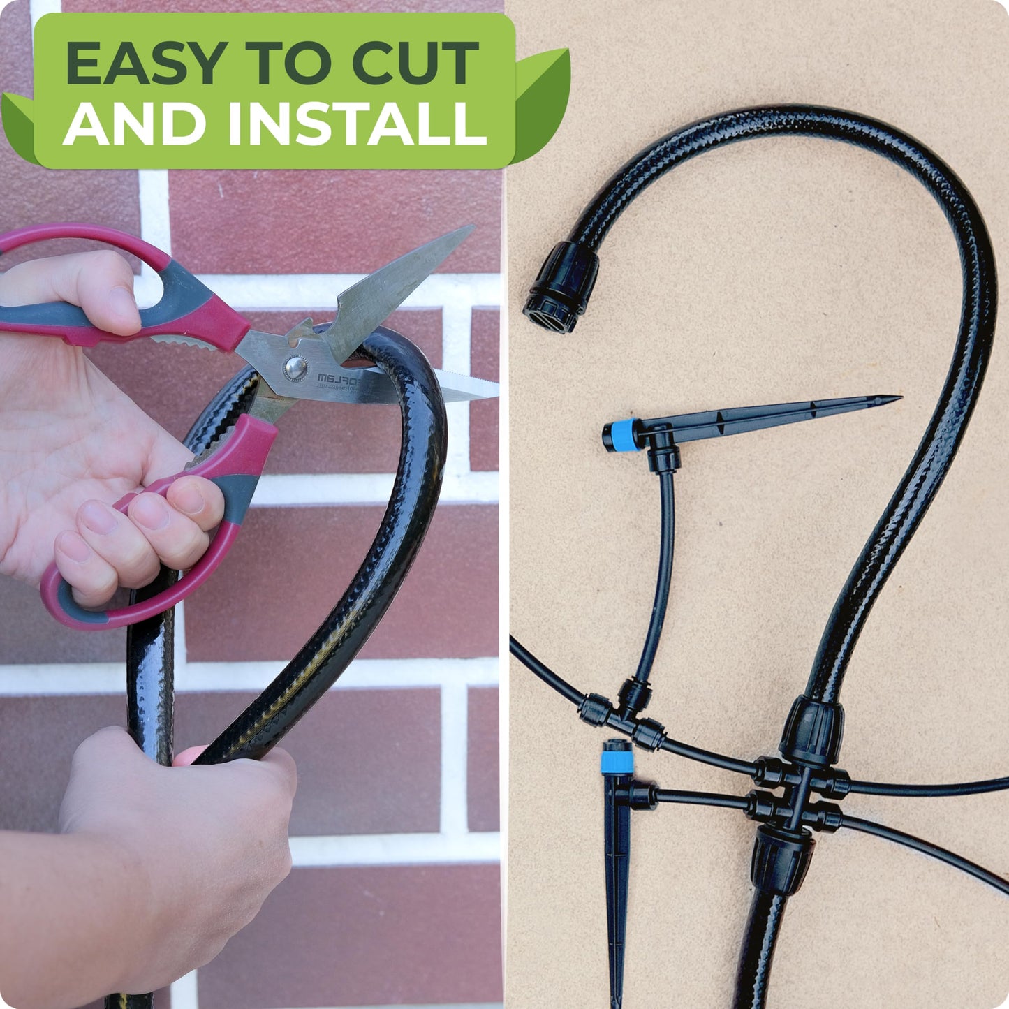 Carpathen 50 FT 1/2 Irrigation Tubing Mainline - Flexible Drip Irrigation Tubing Perfect for Push-To-Connect Garden Irrigation System, or as Blank Distribution Hose for Any Gardening Project