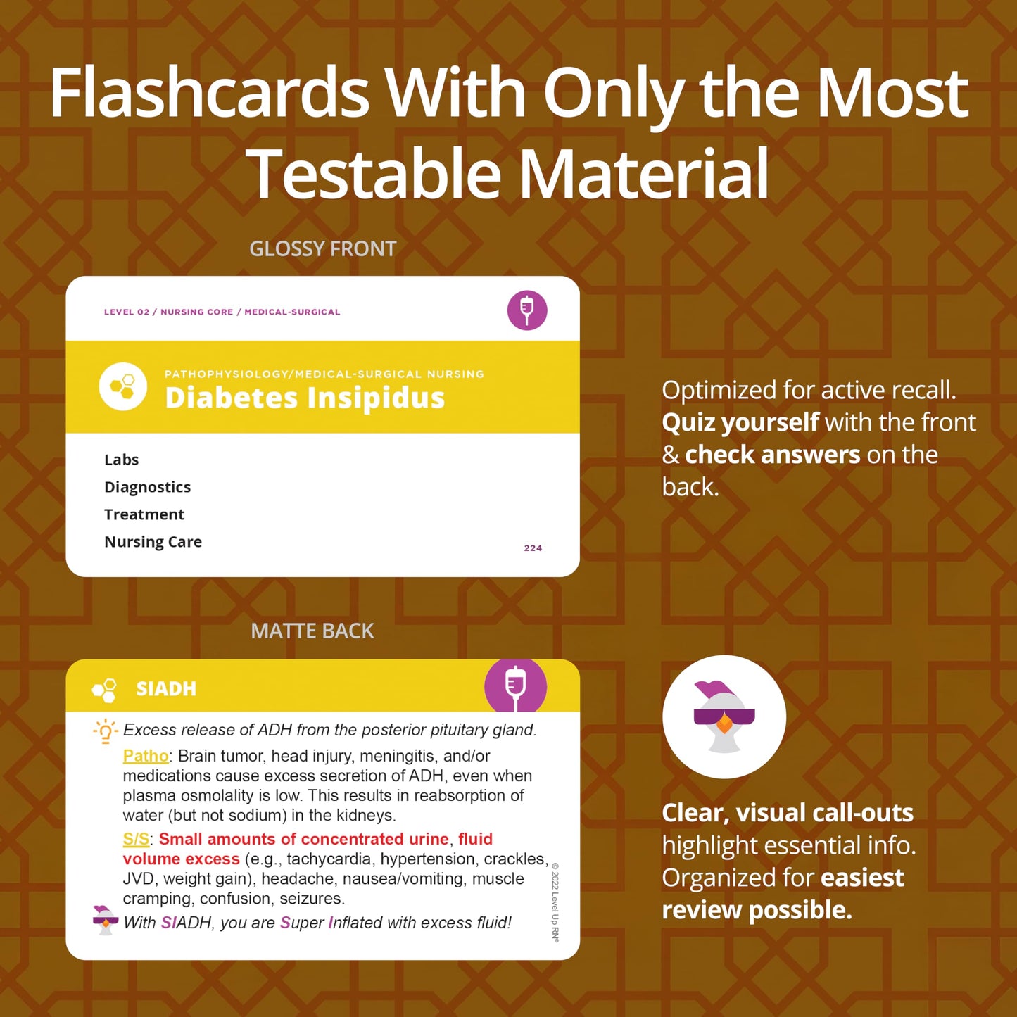 Med-Surg Flash Cards – No Fluff – Only Essential Info for Nursing School – 2026-2027 NCLEX ATI HESI Review LPN RN Flash Cards (409 Cards)