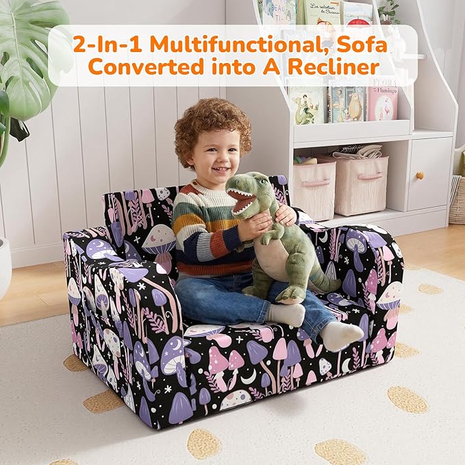 MeMoreCool Toddler Couch Chair – Foldable Kids Sofa