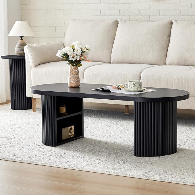 Oval Fluted Coffee Table