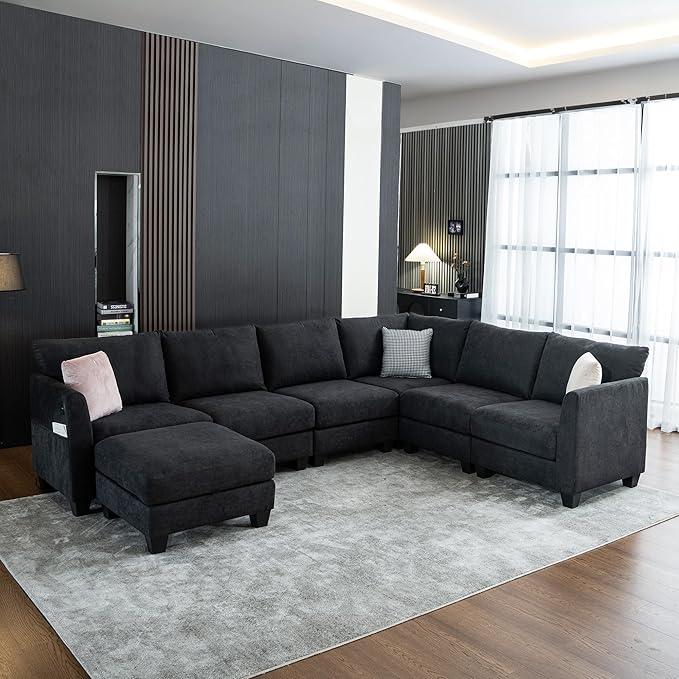122.8" Large Sectional Couches for Living Room, 6 Seater L Shaped Modular