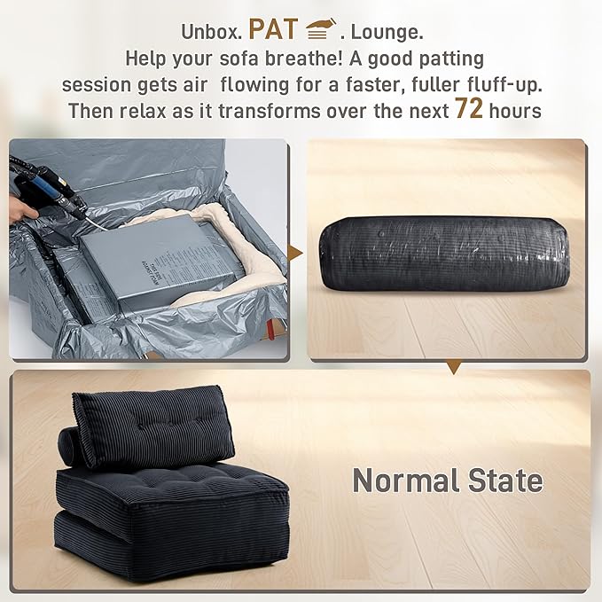 Folding Sofa Bed Convertible Sleeper Chair 33"