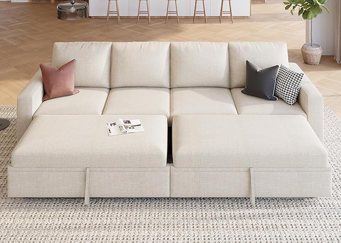 HONBAY Modular Sectional Sleeper Sofa Bed,