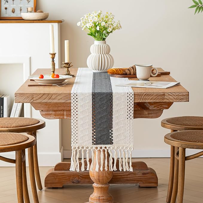 FEXIA Boho Table Runner for Summer Home Decor