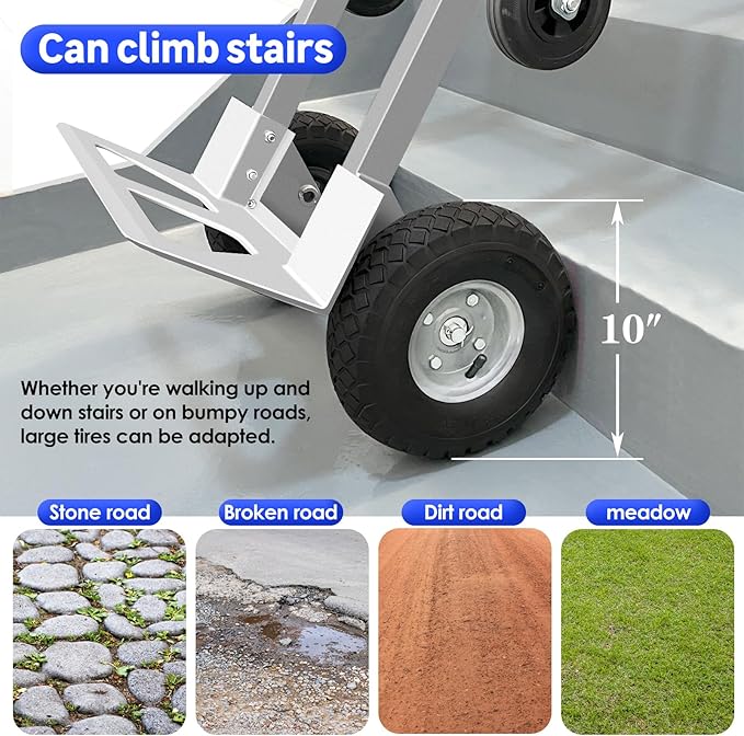 Silver Convertible Hand Truck Dolly Cart