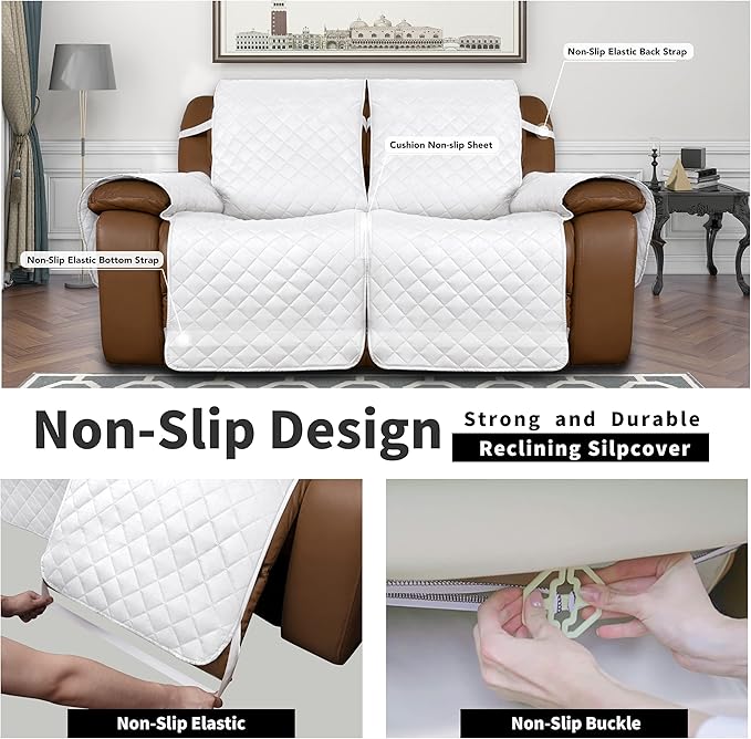Easy-Going Loveseat Recliner Cover, Reversible Couch Cover